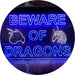 Beware of Dragon Kid Room Decoration LED Light Sign - Way Up Gifts