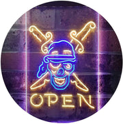 Beach Shop Pirate Open LED Light Sign - LED Gift Works