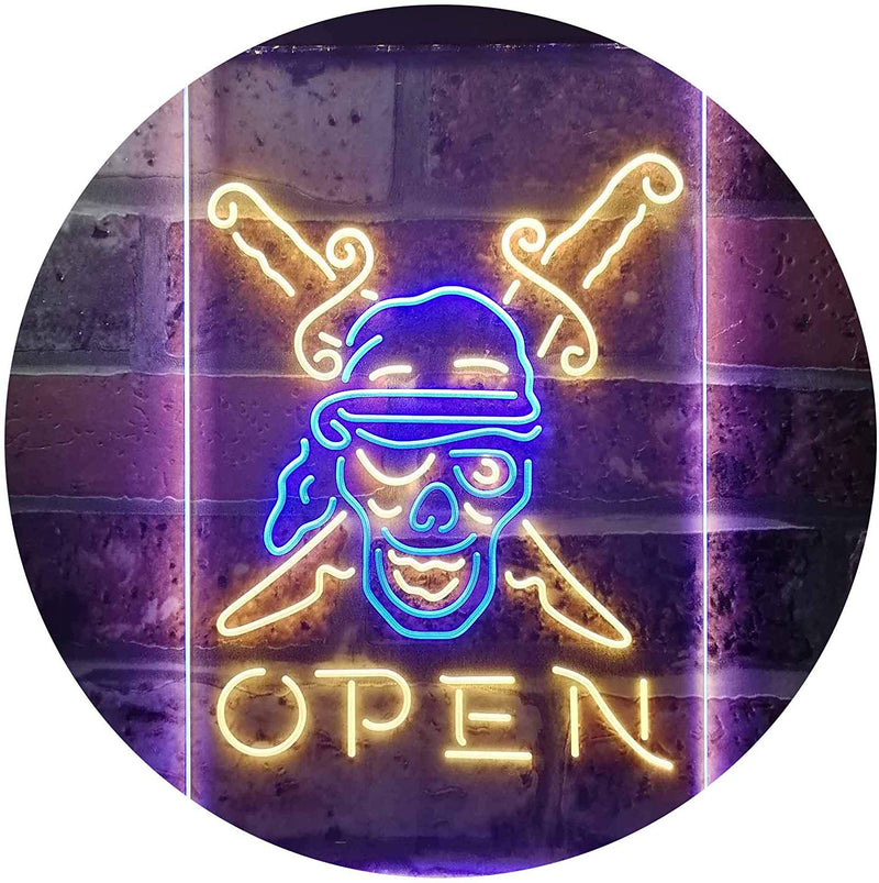Beach Shop Pirate Open LED Light Sign - LED Gift Works