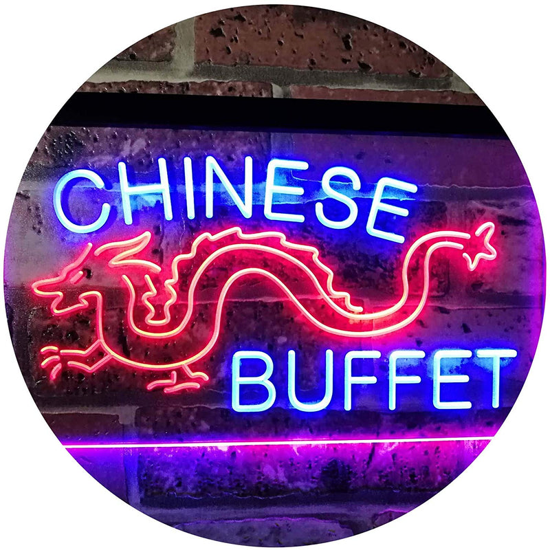 Dragon Chinese Buffet Restaurant LED Light Sign - LED Gift Works