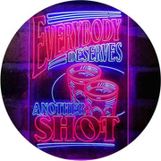 Everybody Deserves Another Shot Home Bar Humor Quote LED Light Sign - LED Gift Works