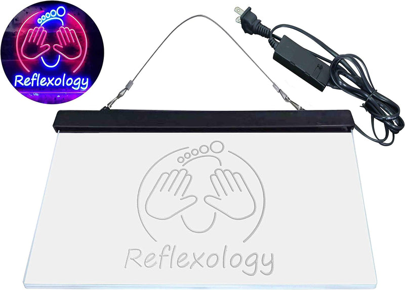 Foot Reflexology Massage LED Light Sign - LED Gift Works