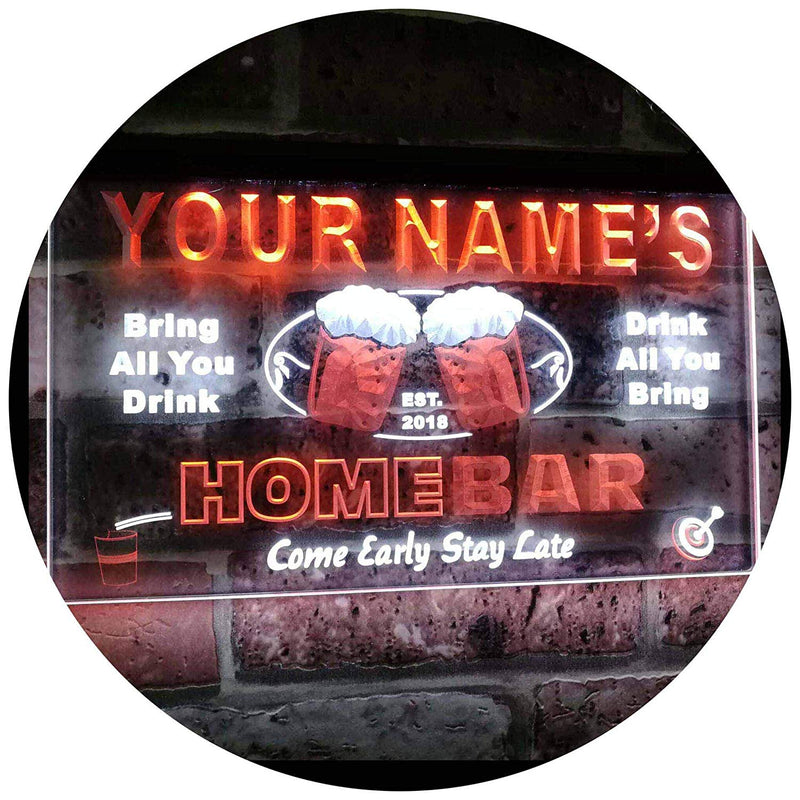 Personalized Home Bar LED Light Sign - LED Gift Works