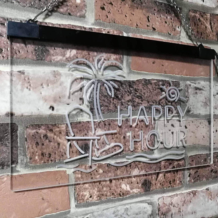 Beach Theme Happy Hour LED Light Sign - Way Up Gifts