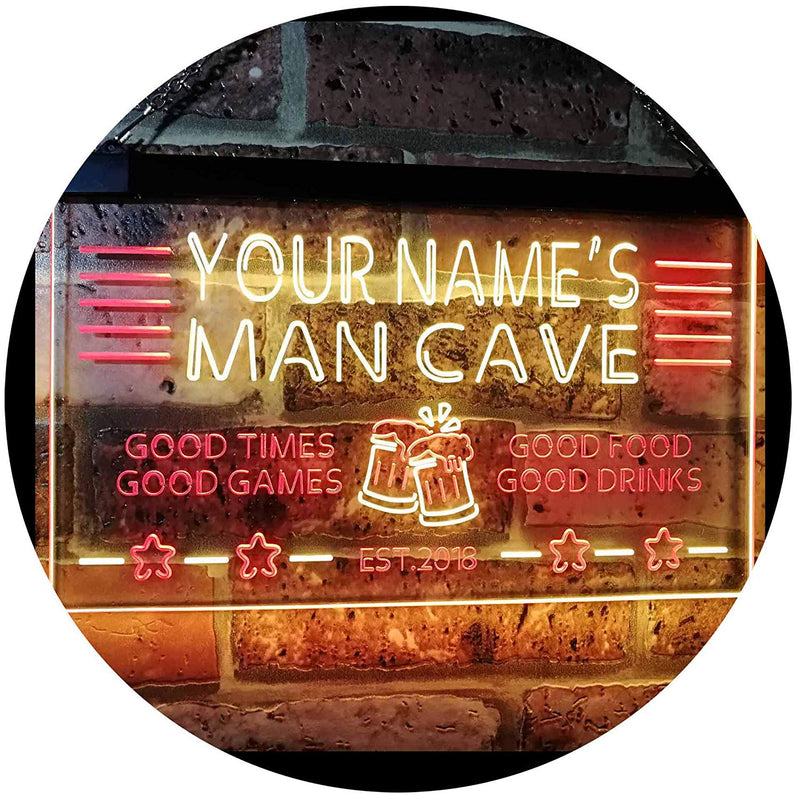 Personalized Beer Mug Cheers Man Cave LED Light Sign - LED Gift Works
