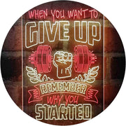 Remember Why You Started Fitness Gym Weightlifting LED Light Sign - LED Gift Works