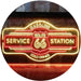 Route 66 Gasoline Station Cold Drinks LED Light Sign - Way Up Gifts