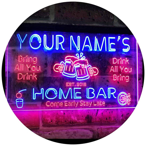 Personalized Home Bar LED Light Sign - LED Gift Works
