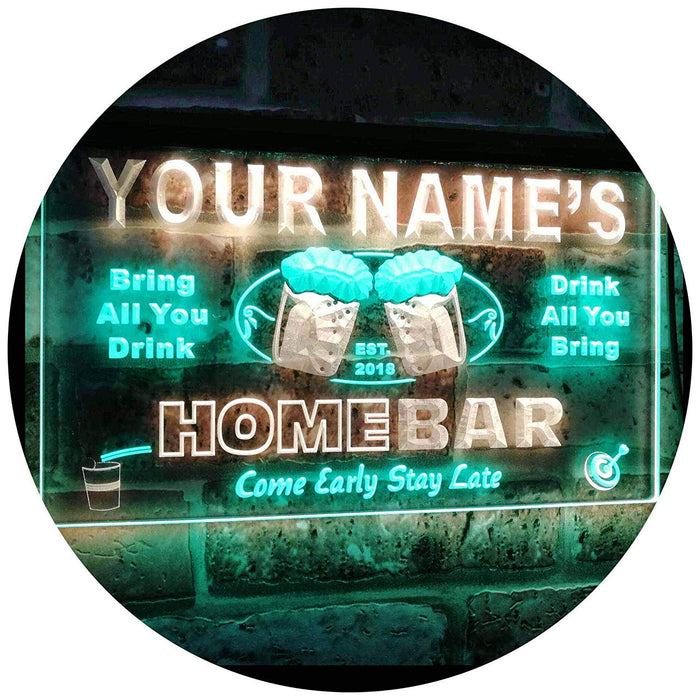 Personalized Home Bar LED Light Sign - Way Up Gifts