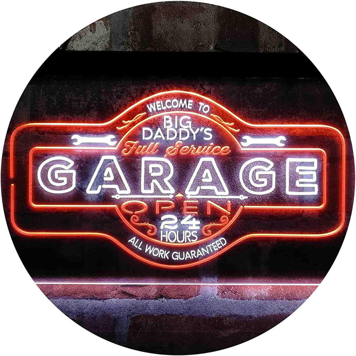 Big Daddy Garage Tools Man Cave LED Light Sign - Way Up Gifts
