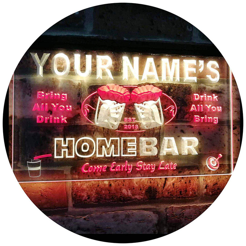 Personalized Home Bar LED Light Sign - LED Gift Works