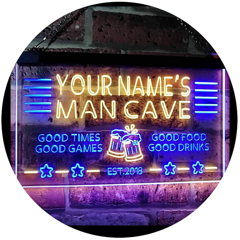 Personalized Beer Mug Cheers Man Cave LED Light Sign - LED Gift Works