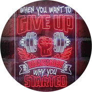 Remember Why You Started Fitness Gym Weightlifting LED Light Sign - LED Gift Works