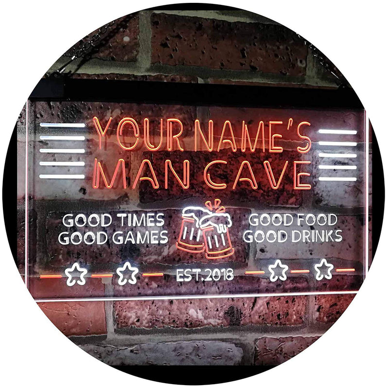Personalized Beer Mug Cheers Man Cave LED Light Sign - LED Gift Works