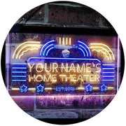 Personalized Home Theater LED Light Sign - LED Gift Works