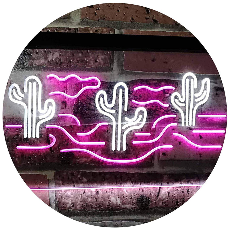 Desert Cactus LED Light Sign - LED Gift Works