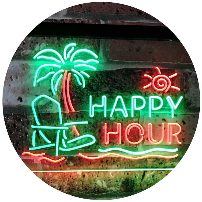 Beach Theme Happy Hour LED Light Sign - Way Up Gifts
