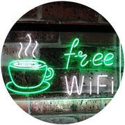 Free Wi-Fi Coffee LED Light Sign - LED Gift Works