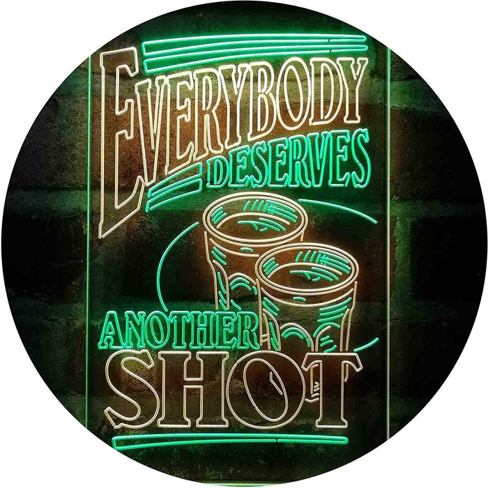 Everybody Deserves Another Shot Home Bar Humor Quote LED Light Sign - Way Up Gifts