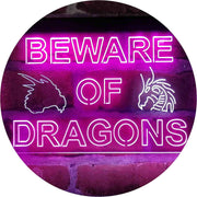 Beware of Dragon Kid Room Decoration LED Light Sign - LED Gift Works