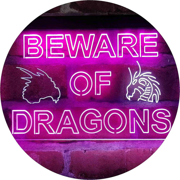Beware of Dragon Kid Room Decoration LED Light Sign - Way Up Gifts