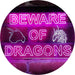 Beware of Dragon Kid Room Decoration LED Light Sign - Way Up Gifts