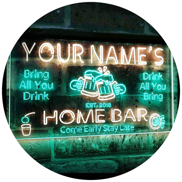 Personalized Home Bar LED Light Sign - Way Up Gifts