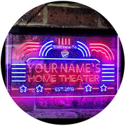 Personalized Home Theater LED Light Sign - LED Gift Works