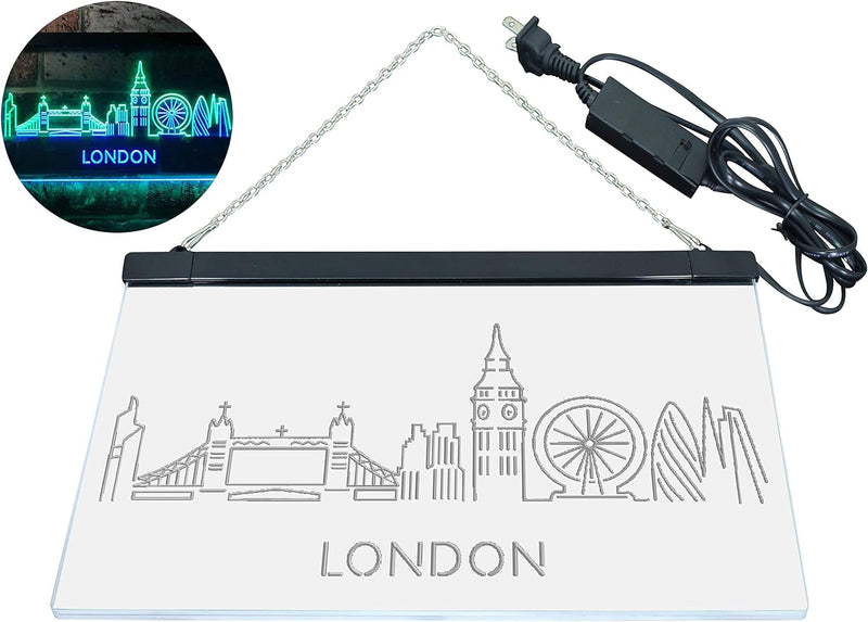 London City Skyline LED Light Sign - LED Gift Works