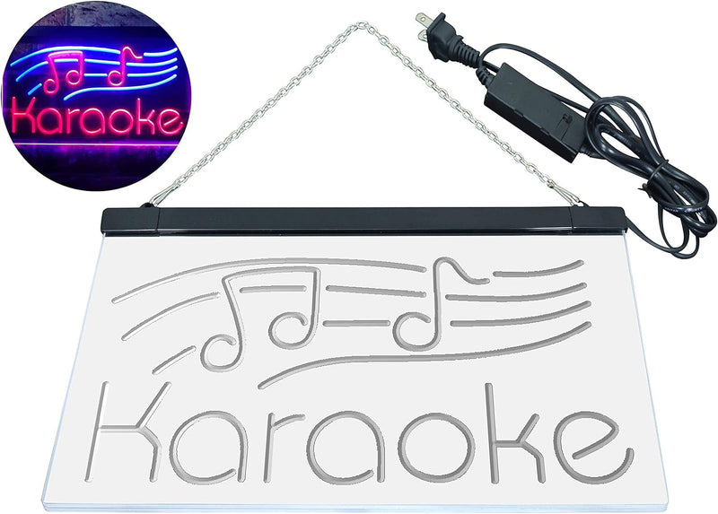 Karaoke Music Notes LED Light Sign - LED Gift Works