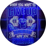 Remember Why You Started Fitness Gym Weightlifting LED Light Sign - LED Gift Works