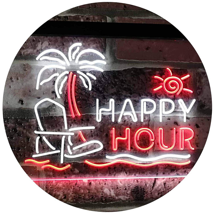 Beach Theme Happy Hour LED Light Sign - Way Up Gifts