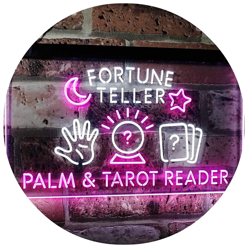 Psychic Fortune Teller Palm Tarot Reader LED Light Sign - LED Gift Works
