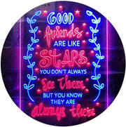 Good Friends Like Stars Always There LED Light Sign - LED Gift Works
