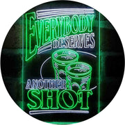Everybody Deserves Another Shot Home Bar Humor Quote LED Light Sign - LED Gift Works
