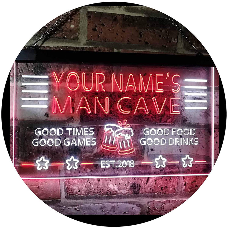Personalized Beer Mug Cheers Man Cave LED Light Sign - LED Gift Works