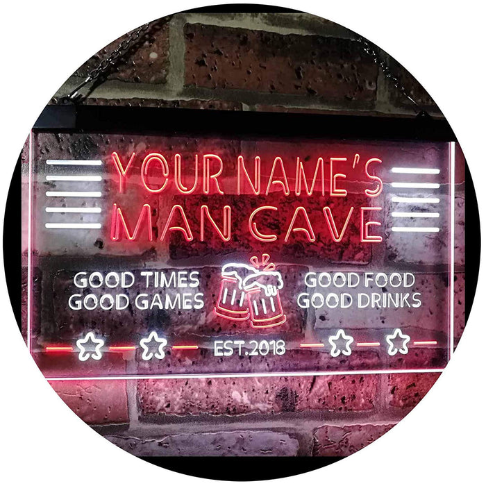 Personalized Beer Mug Cheers Man Cave LED Light Sign - Way Up Gifts
