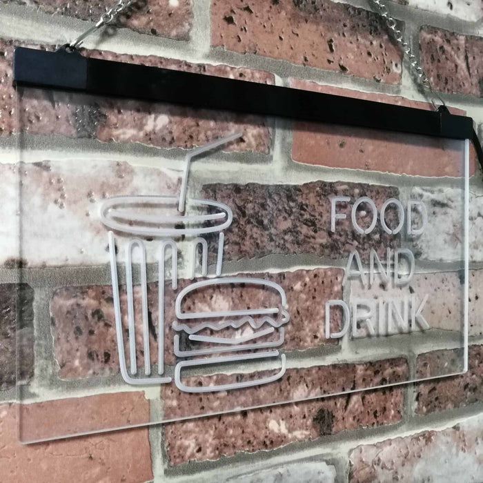 Soda Burgers Food and Drink LED Light Sign - Way Up Gifts