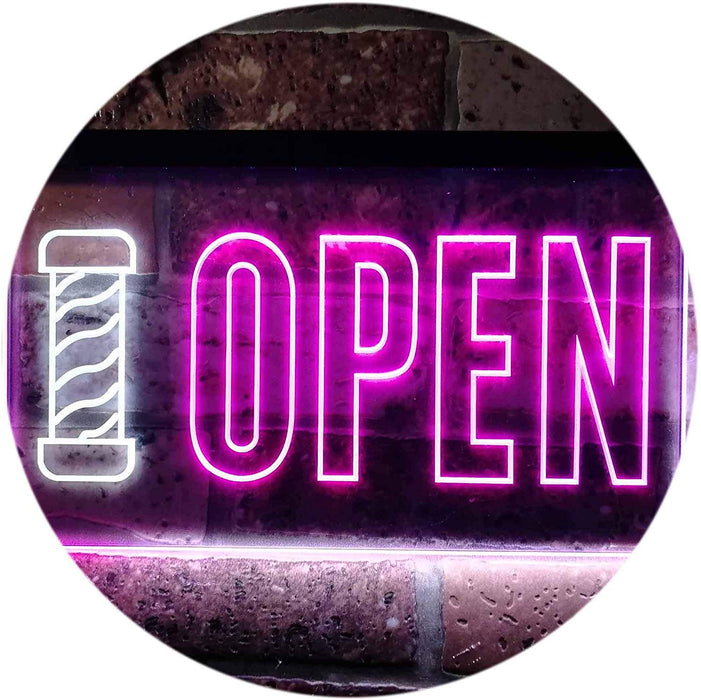 Barber Shop Pole Open LED Light Sign - Way Up Gifts