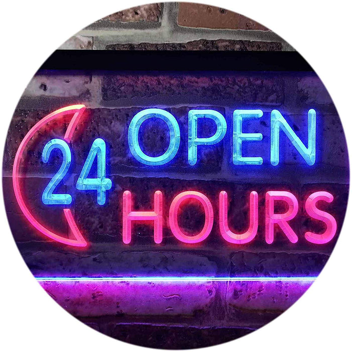 Open 24 Hours LED Light Sign - Way Up Gifts