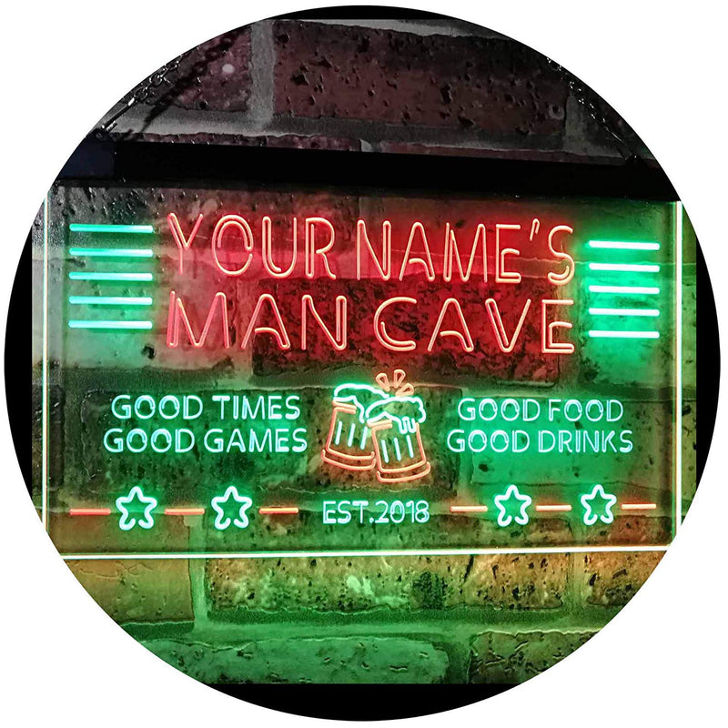 Personalized Beer Mug Cheers Man Cave LED Light Sign - LED Gift Works