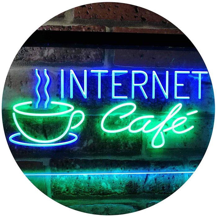 Coffee Wi-Fi Internet Cafe LED Light Sign - Way Up Gifts