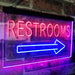 Right Restroom Arrow LED Light Sign - Way Up Gifts