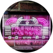 Personalized Home Theater LED Light Sign - LED Gift Works
