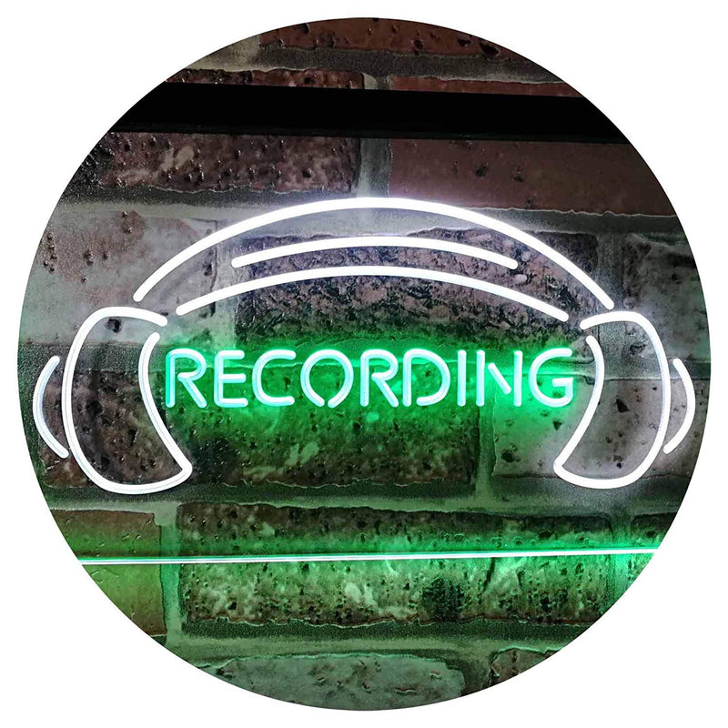Headphones Recording LED Light Sign - LED Gift Works