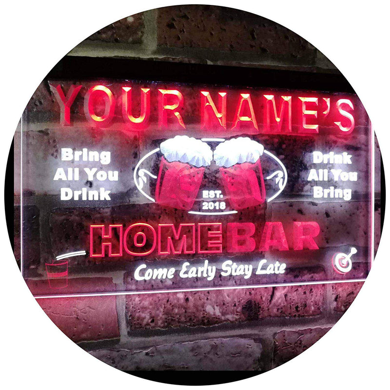 Personalized Home Bar LED Light Sign - LED Gift Works
