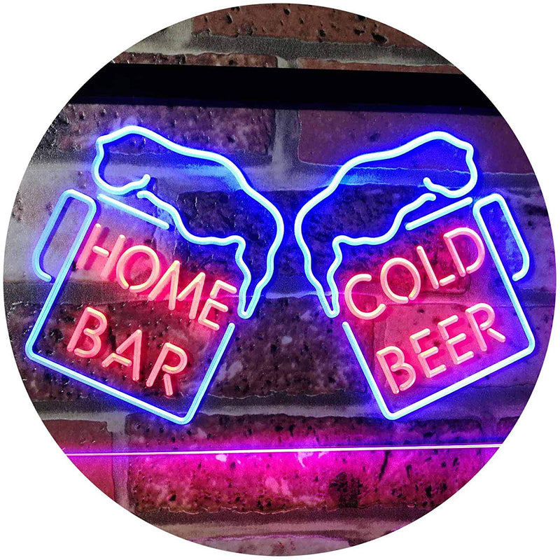 Home Bar Cold Beer Cheers LED Light Sign - LED Gift Works