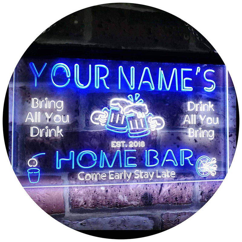 Personalized Home Bar LED Light Sign - LED Gift Works