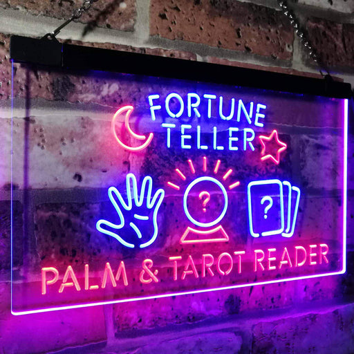 Psychic Fortune Teller Palm Tarot Reader LED Light Sign - LED Gift Works