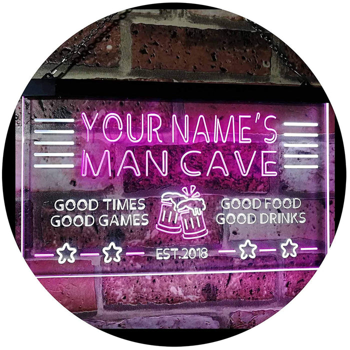 Personalized Beer Mug Cheers Man Cave LED Light Sign - Way Up Gifts